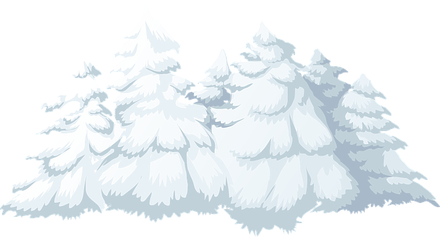 Ilustración vectorial de pinos nevados Fondos de pantalla