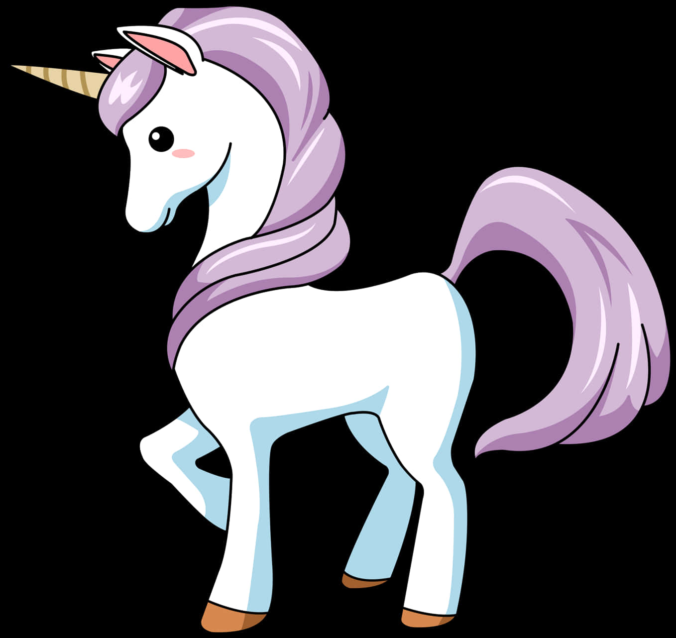Ilustración vectorial de unicornio de dibujos animados Fondos de pantalla
