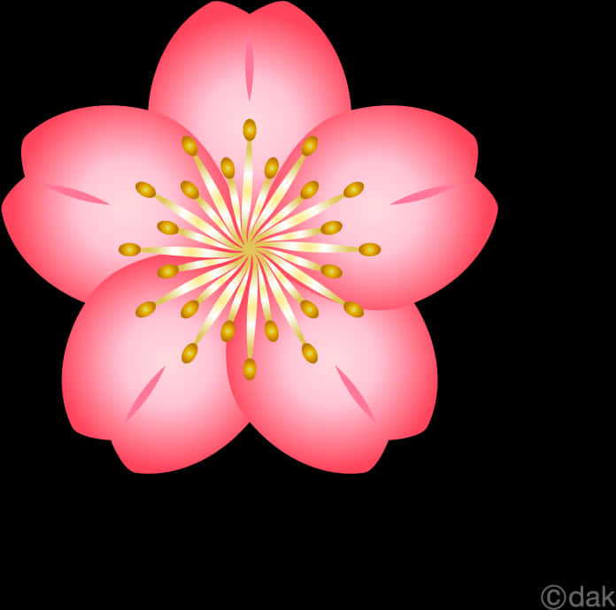 Ilustración vibrante de cerezo en flor Fondos de pantalla
