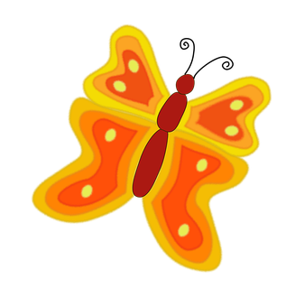 Ilustración vibrante de mariposa naranja Fondos de pantalla