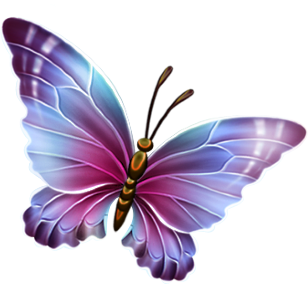 Ilustración vibrante de mariposa púrpura Fondos de pantalla