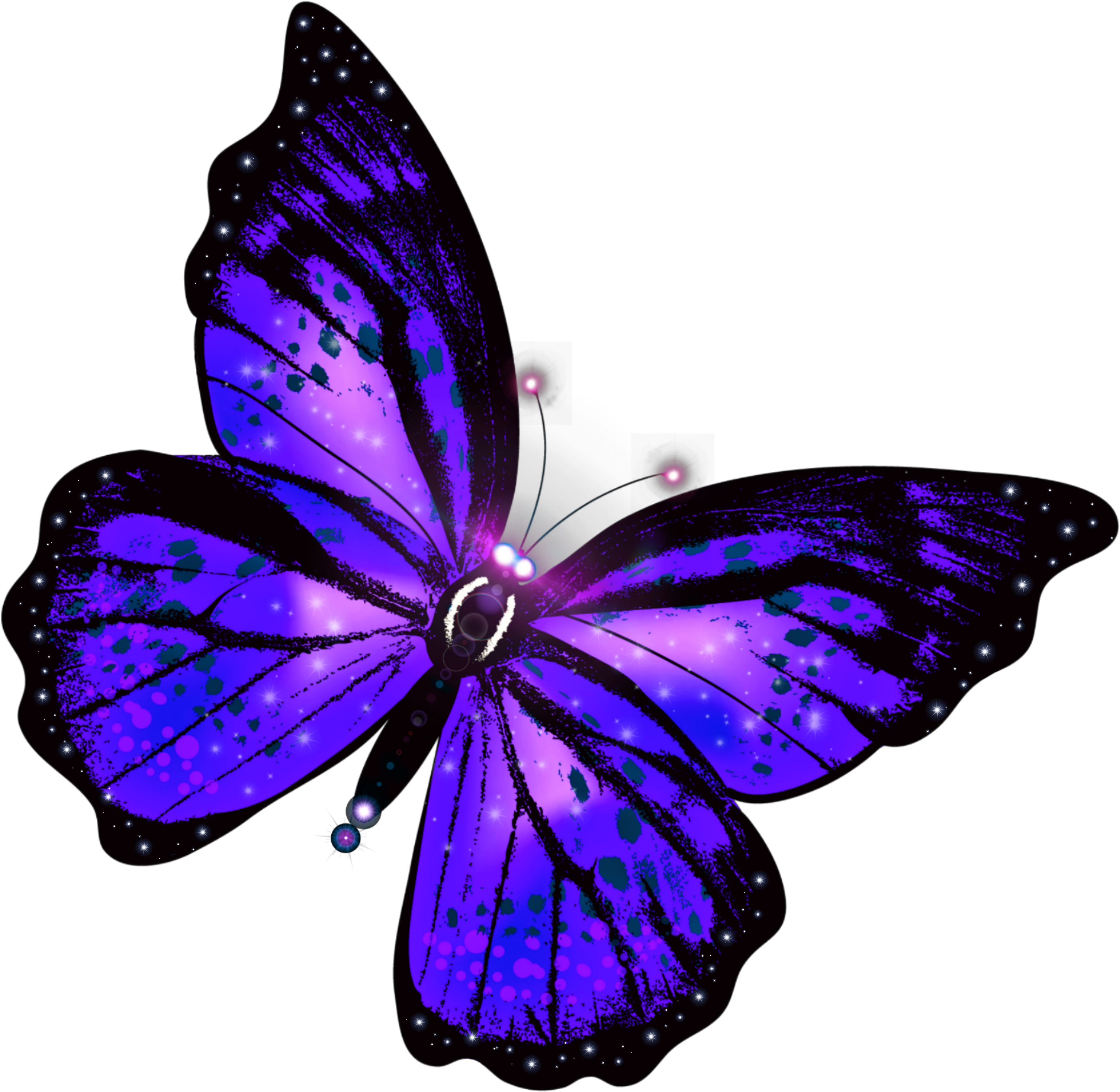 Ilustración vibrante de mariposa púrpura Fondos de pantalla