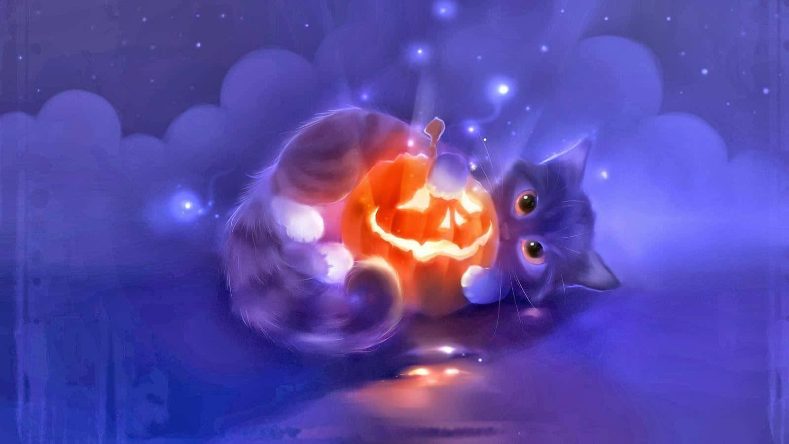 Imagen adorable de un gato kawaii de anime Fondos de pantalla