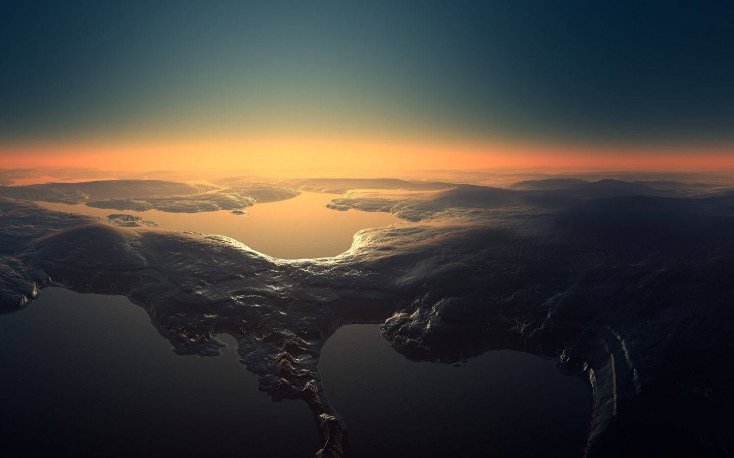 Imagen Aérea MacBook Pro al Atardecer Fondos de pantalla