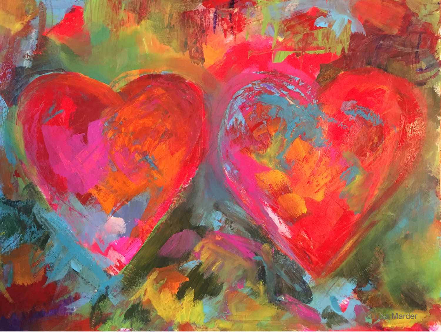 Imagen de Arte Abstracto de Corazones Fondos de pantalla