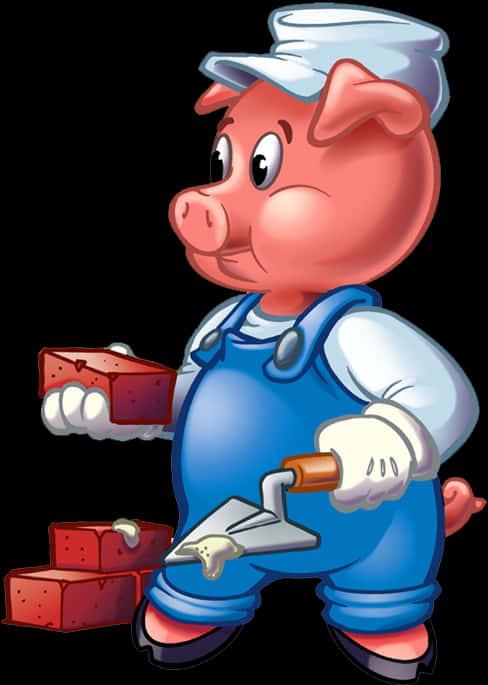 Imagen de cerdito constructor de caricatura Fondos de pantalla