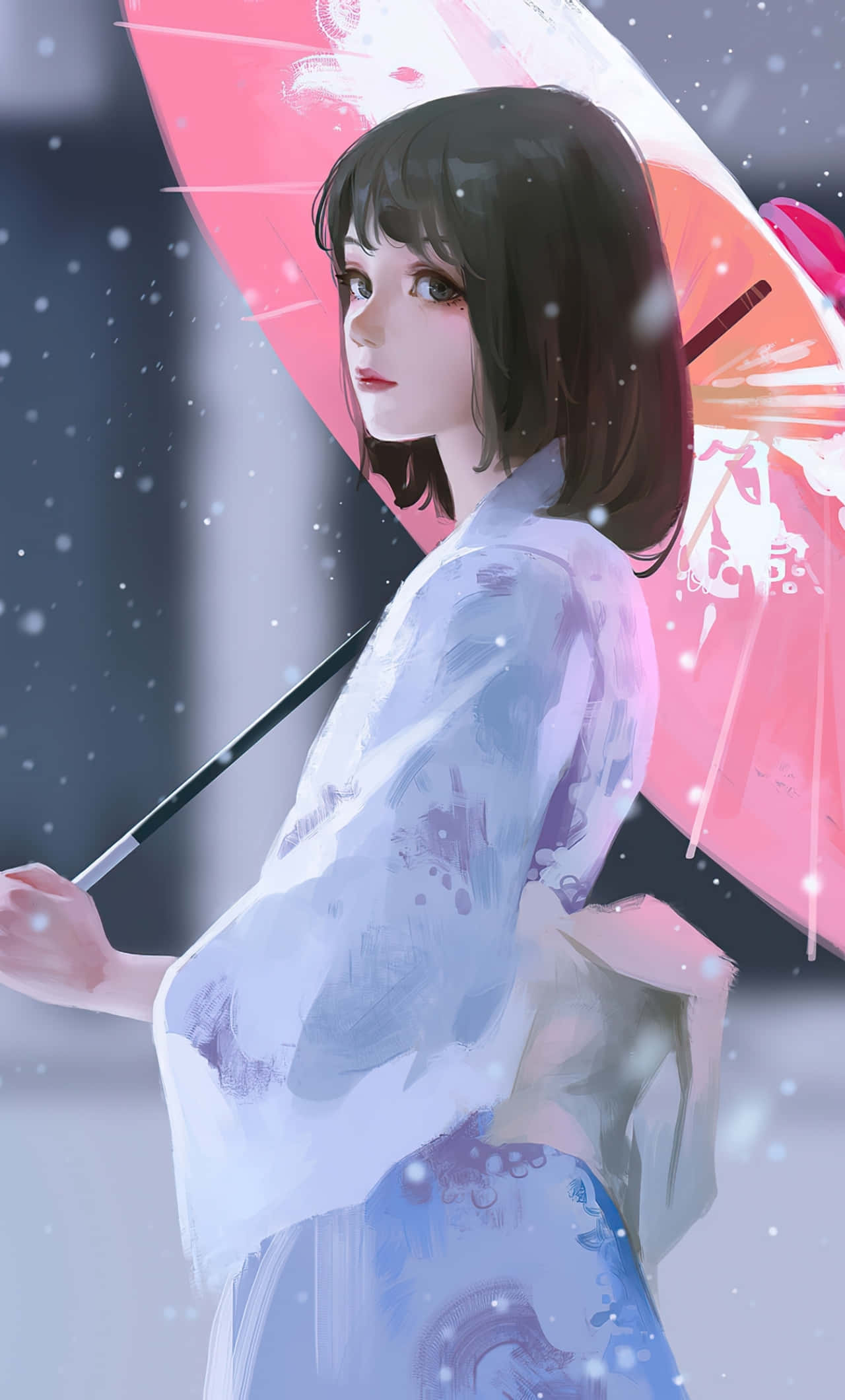 Imagen de Chica Adolescente Anime en Kimono Fondos de pantalla