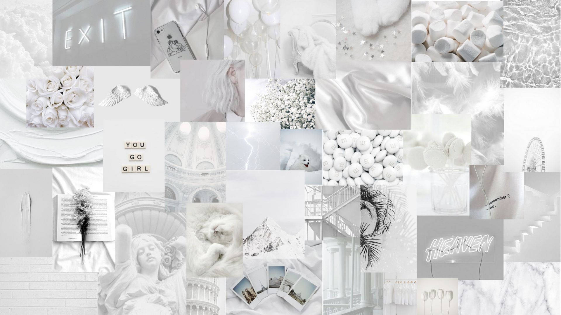 Imagen de Collage Estético Blanco Fondos de pantalla
