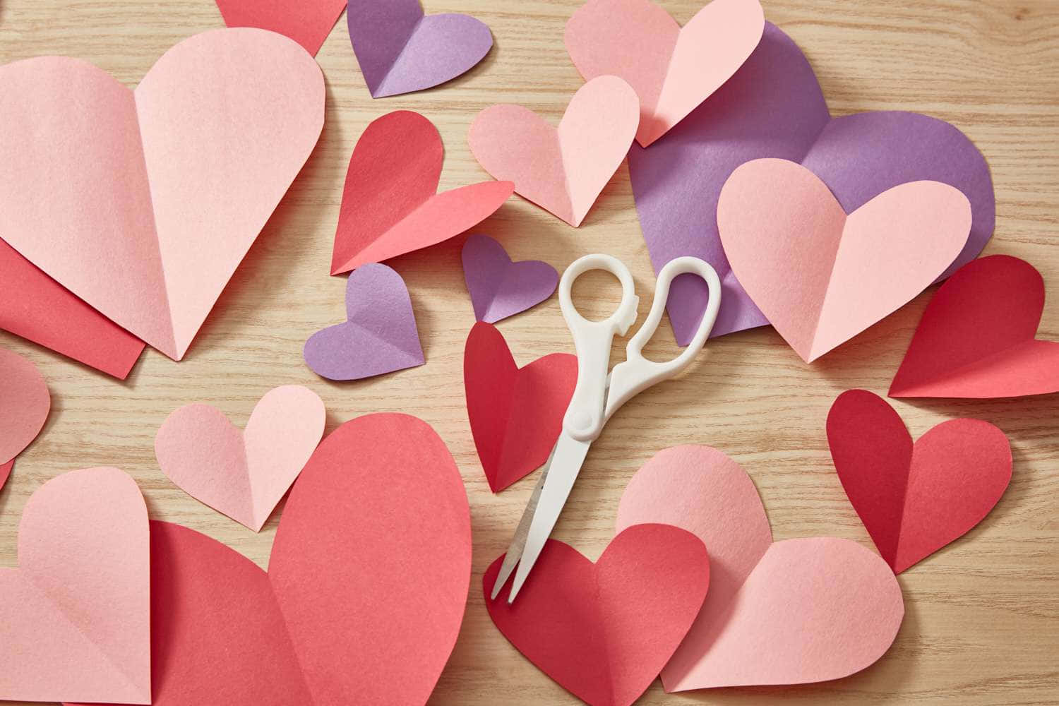 Imagen de Corazón Recortado en Papel para San Valentín Fondos de pantalla