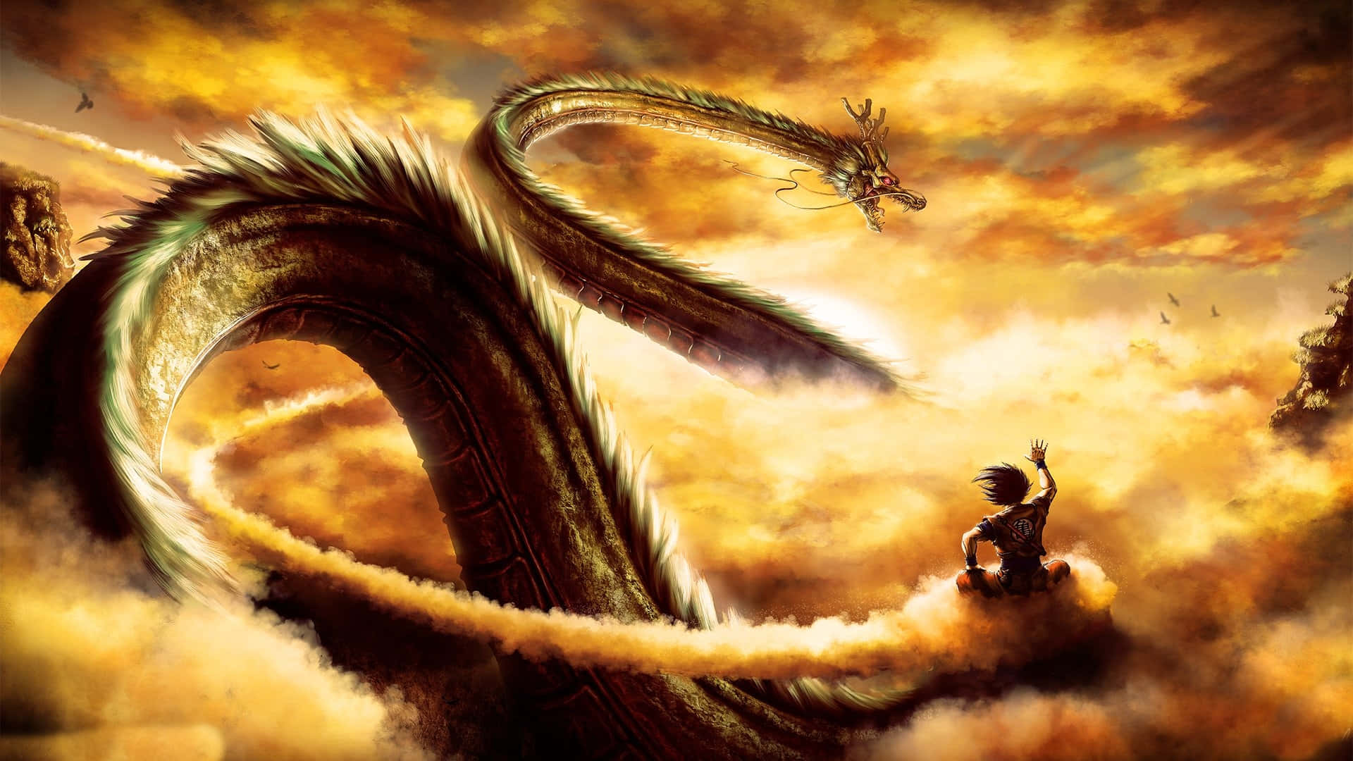 Imagen de Dragon Ball Z con nubes Fondos de pantalla