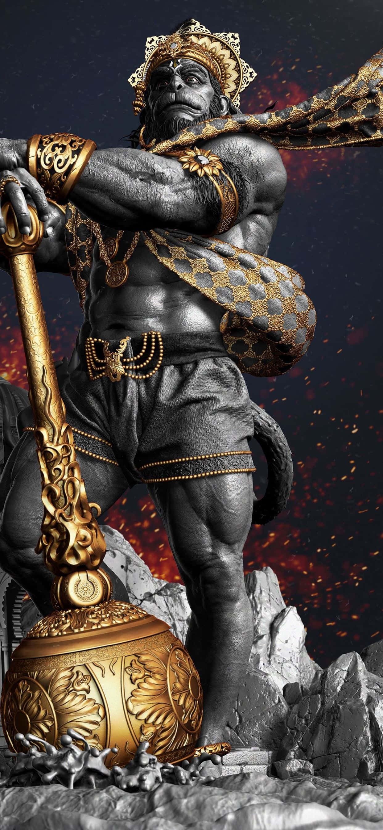 Imagen de estatua moderna de Lord Hanuman Fondos de pantalla