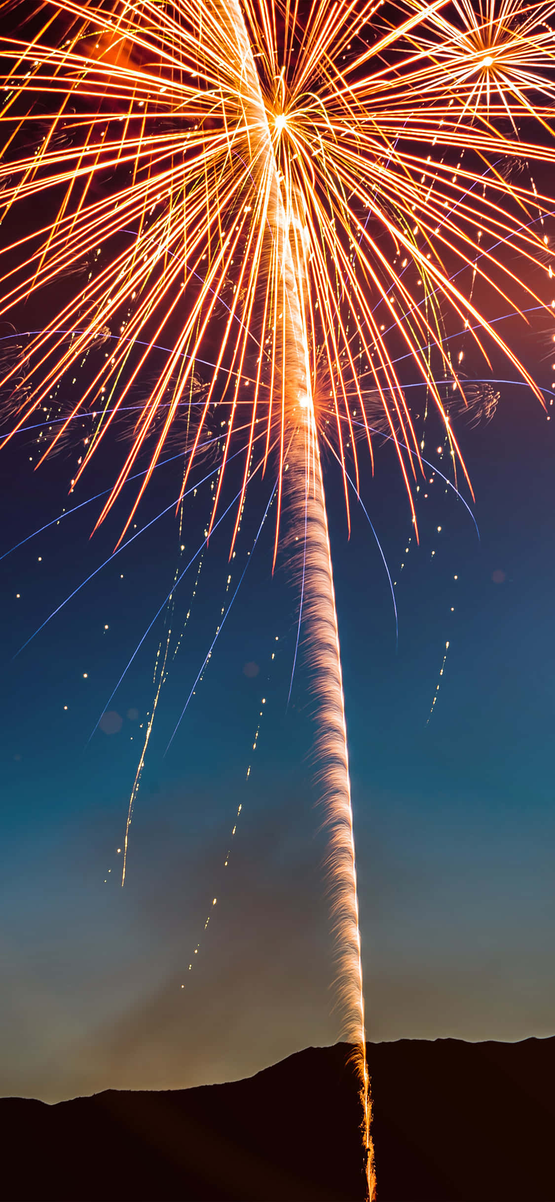 Imagen de fuegos artificiales naranja brillante Fondos de pantalla