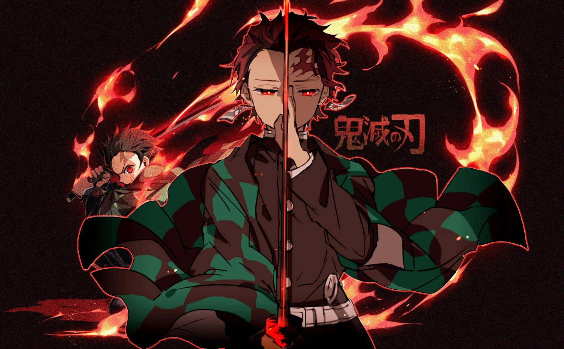 Imagen de Nezuko Kamado y Tanjiro Kamado en el anime Demon Slayer Fondos de pantalla