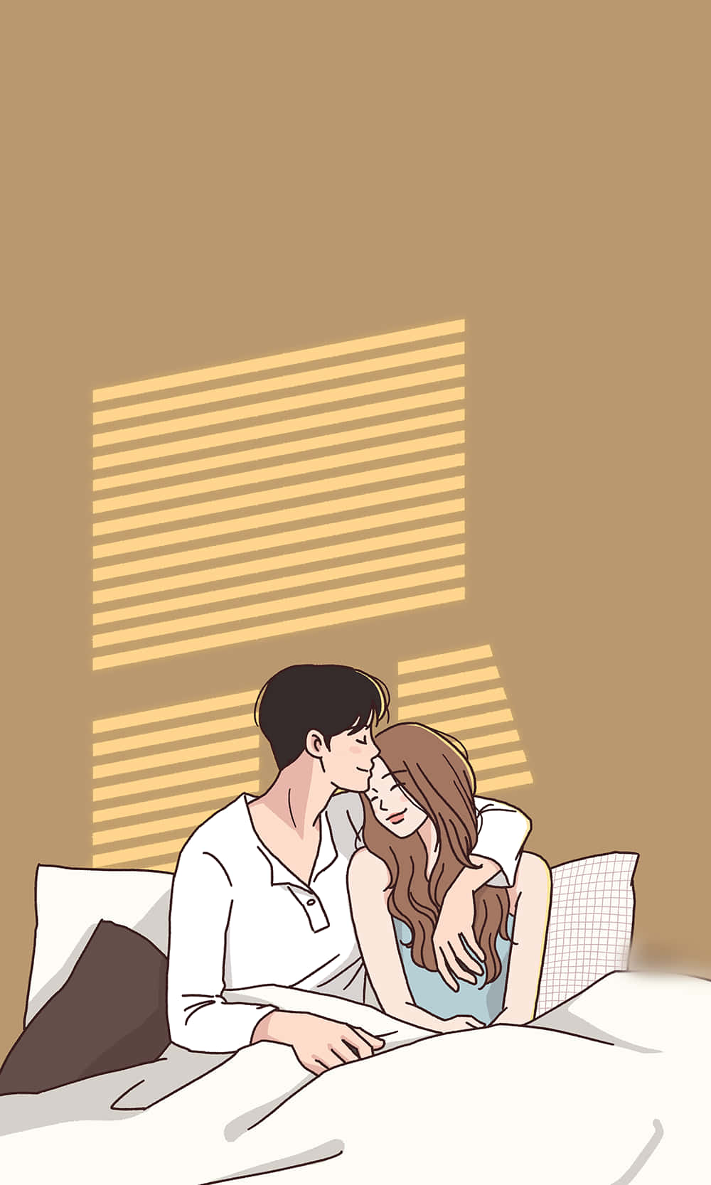 Imagen de Pareja de Dibujos Animados en el Dormitorio Fondos de pantalla
