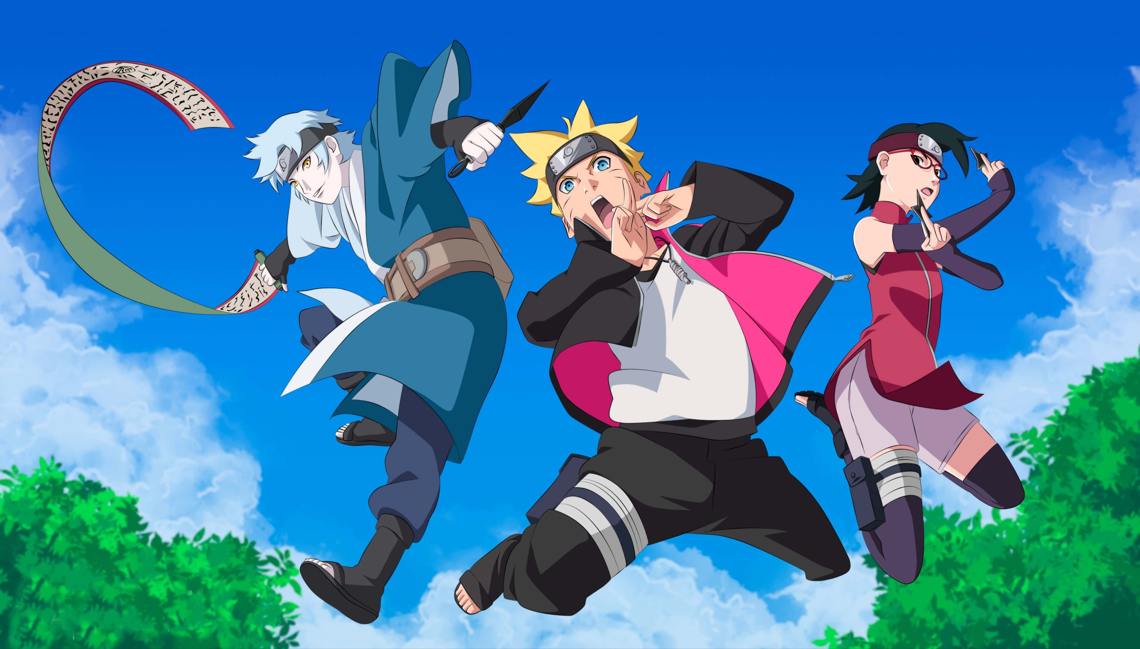Imagen de personajes felices de Boruto Fondos de pantalla