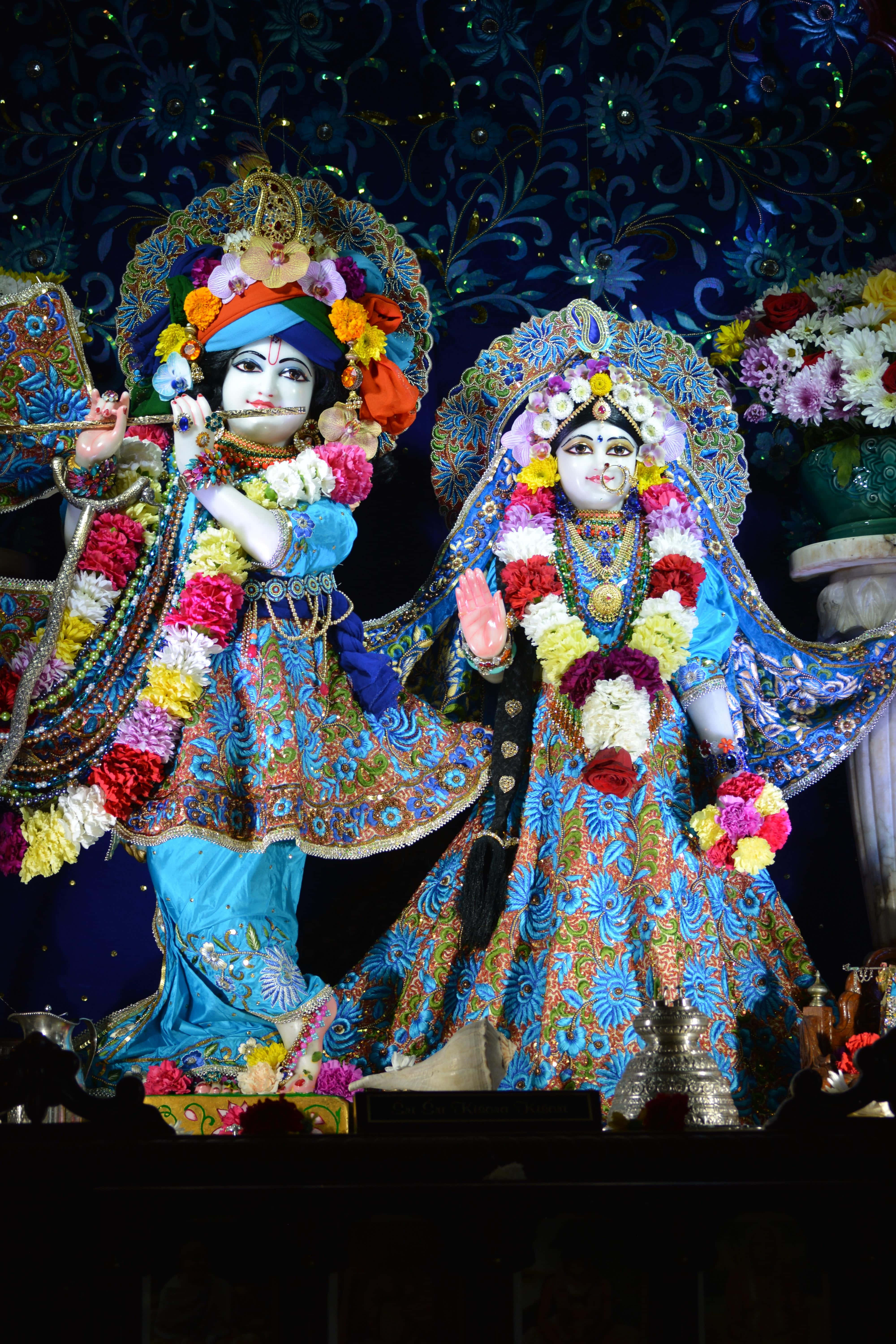 Imagen de Radha Krishna bajo un cielo estrellado Fondos de pantalla