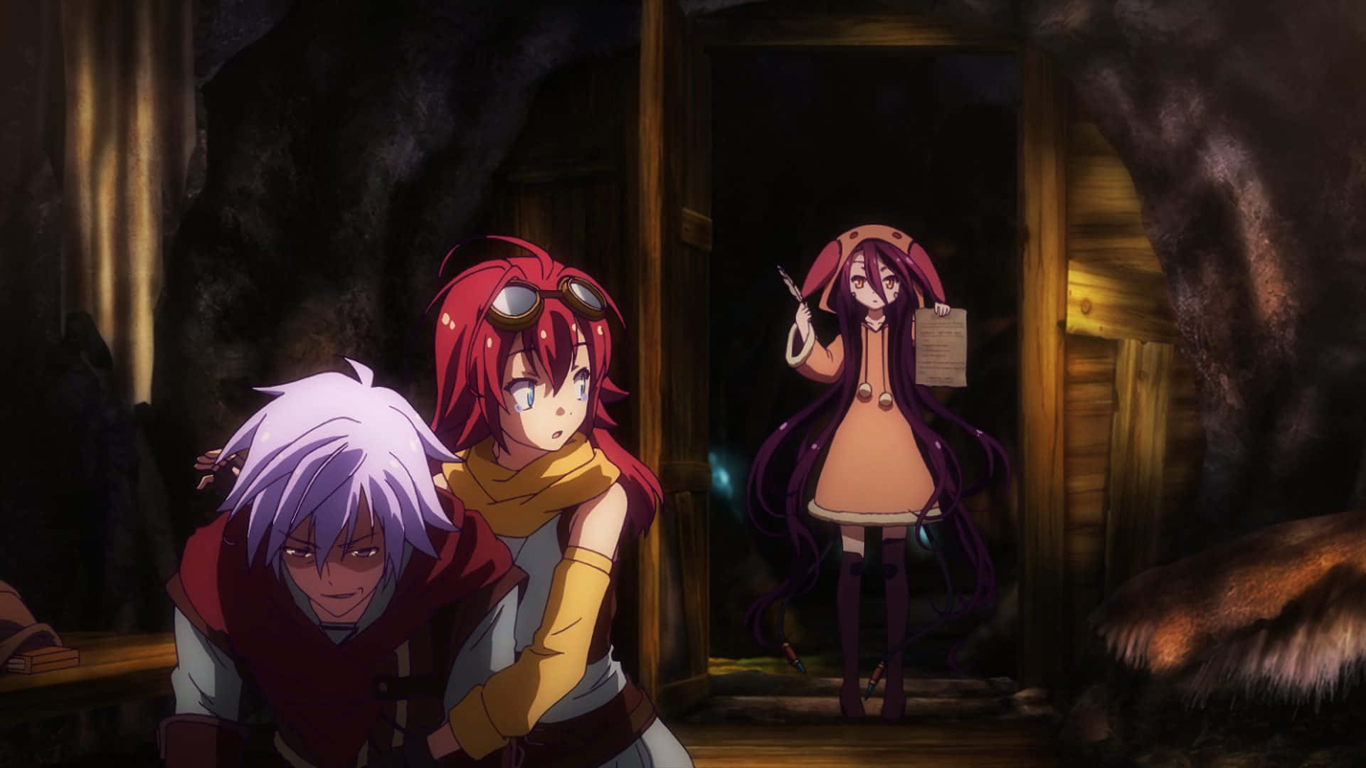 Imagen de Riku Dola y Corounne escapando de No Game No Life Fondos de pantalla