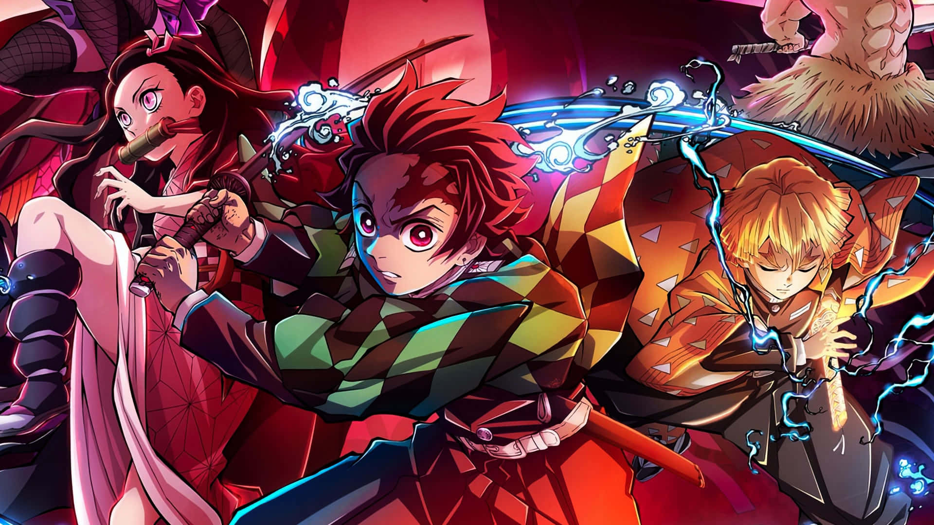 Imagen de Tanjiro, Zenitsu y Nezuko de Kimetsu No Yaiba Fondos de pantalla
