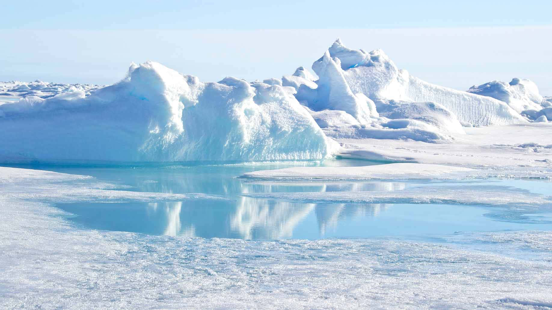 Imagen del hielo derritiéndose en el Polo Norte Fondos de pantalla