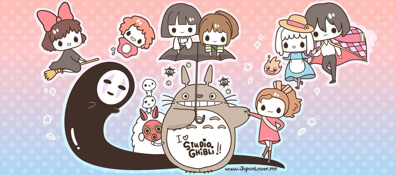 Un fondo de pantalla arcoíris de Mi Vecino Totoro. — Kawaii Fondos de pantalla
