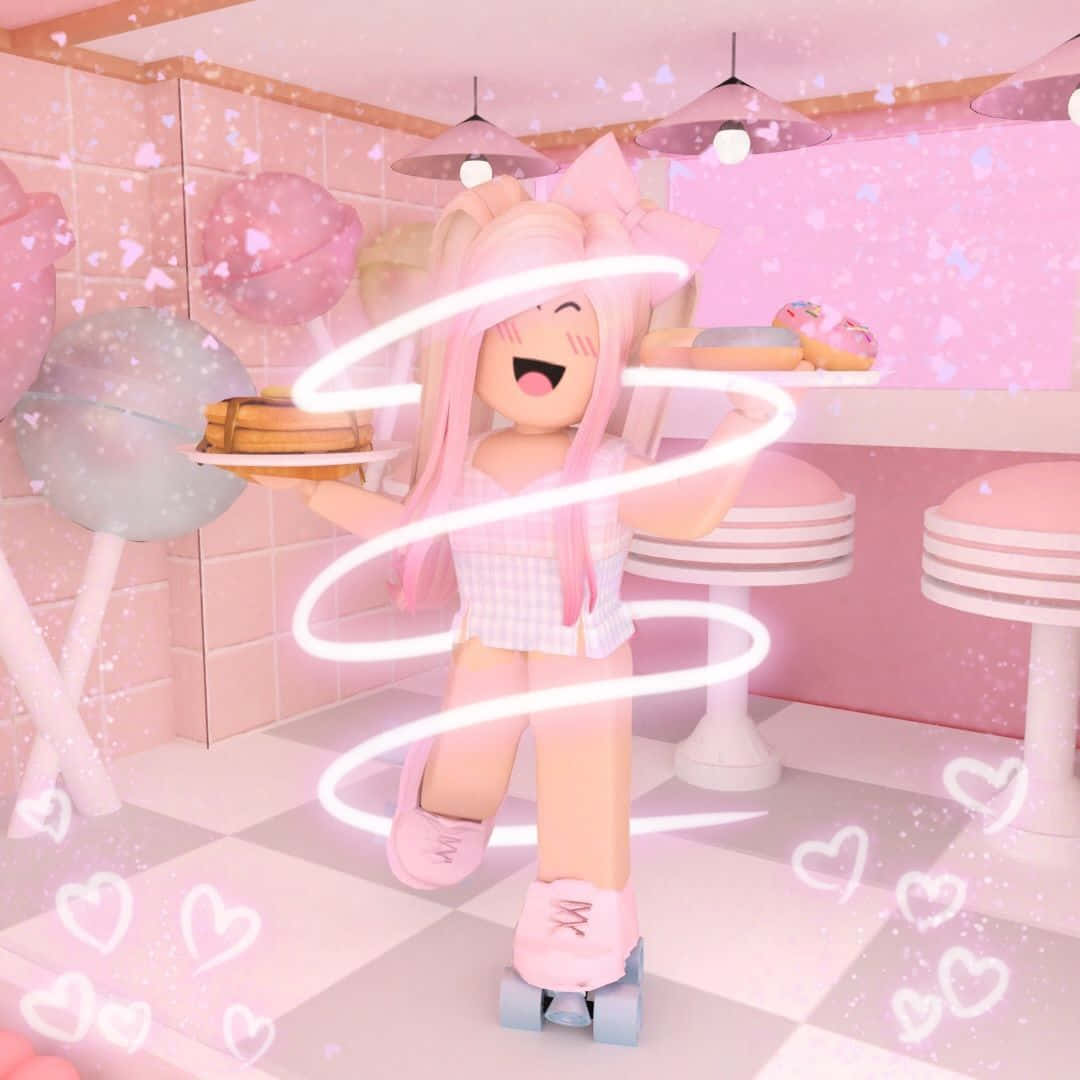 Imagen Estética de Chica Rosa de Roblox Fondos de pantalla