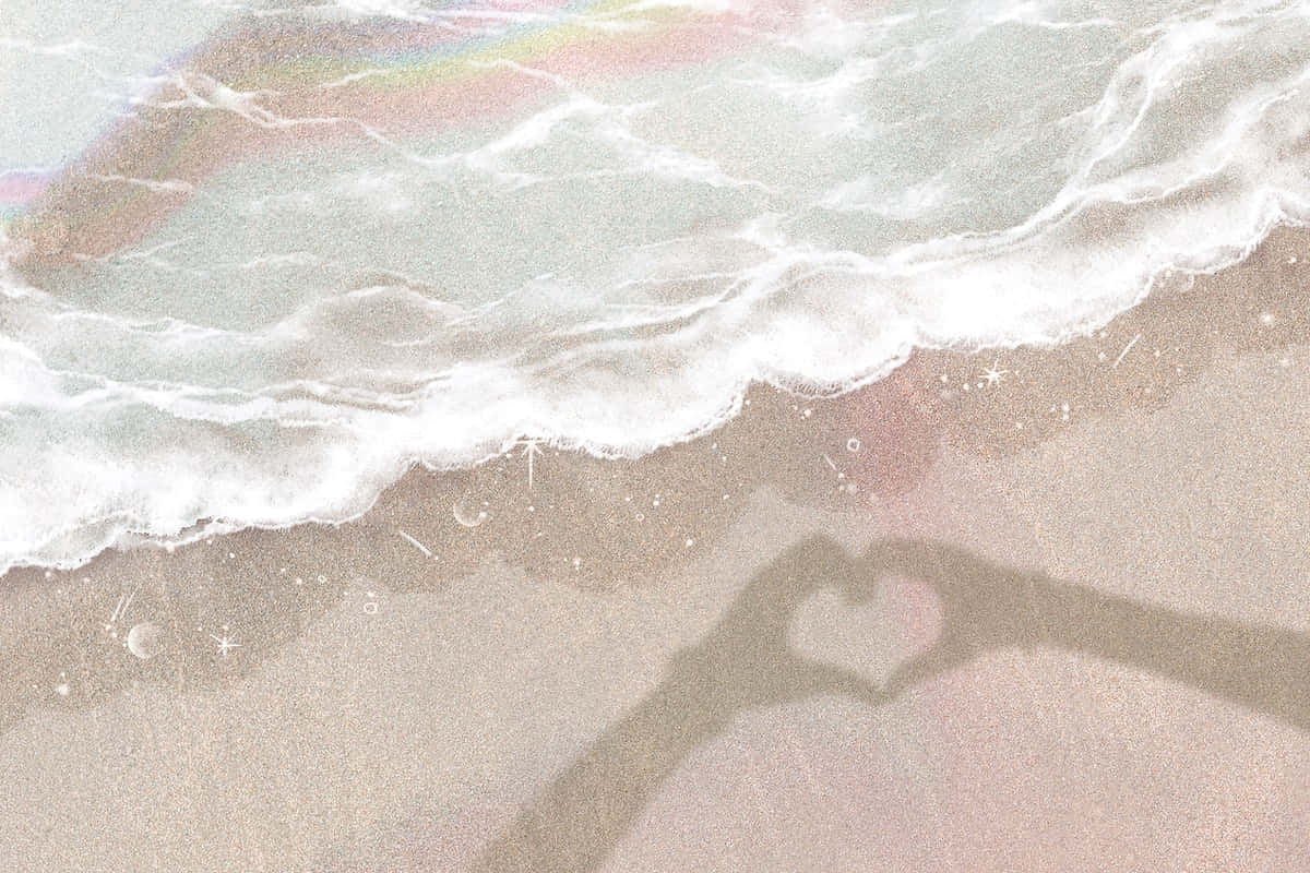 Imagen Estética de Corazón en la Playa Fondos de pantalla