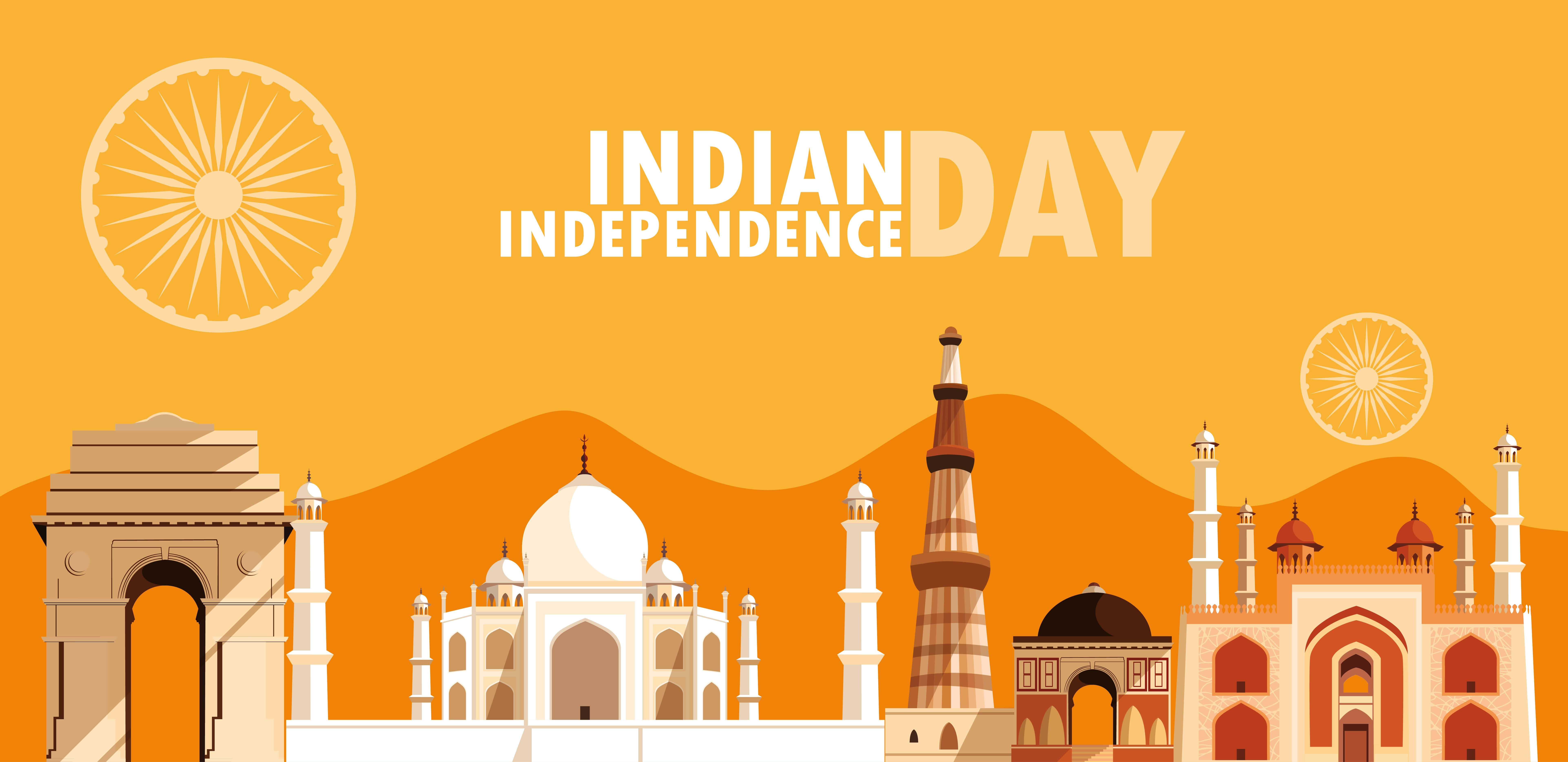 Imagen estética naranja del Día de la Independencia de la India Fondos de pantalla
