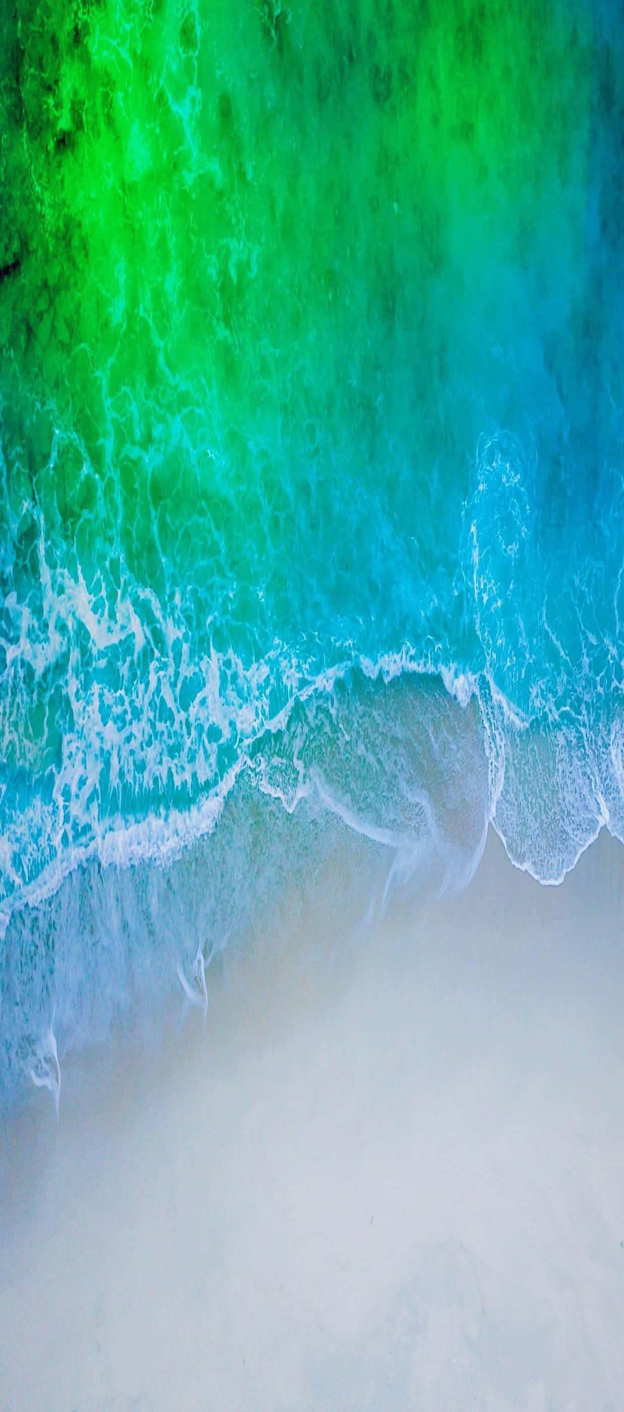 Imagen de Playa Minimalista Azul Verde para iPhone Fondos de pantalla