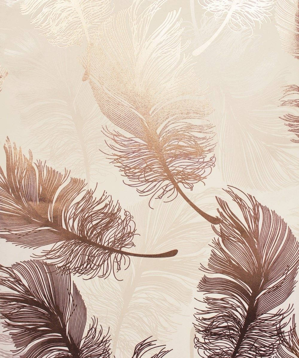 Imagen "Pluma de Oro Rosa Brillante" Fondos de pantalla