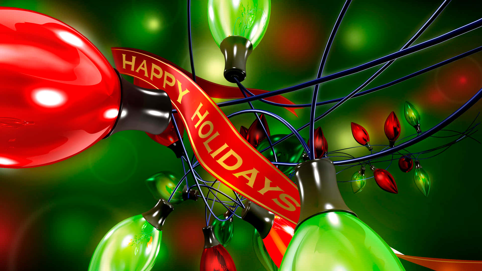 Imagen Roja y Verde de Felices Fiestas Fondos de pantalla