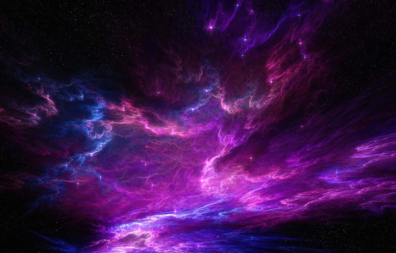 Imagen superpuesta de nebulosa púrpura en la galaxia Fondos de pantalla