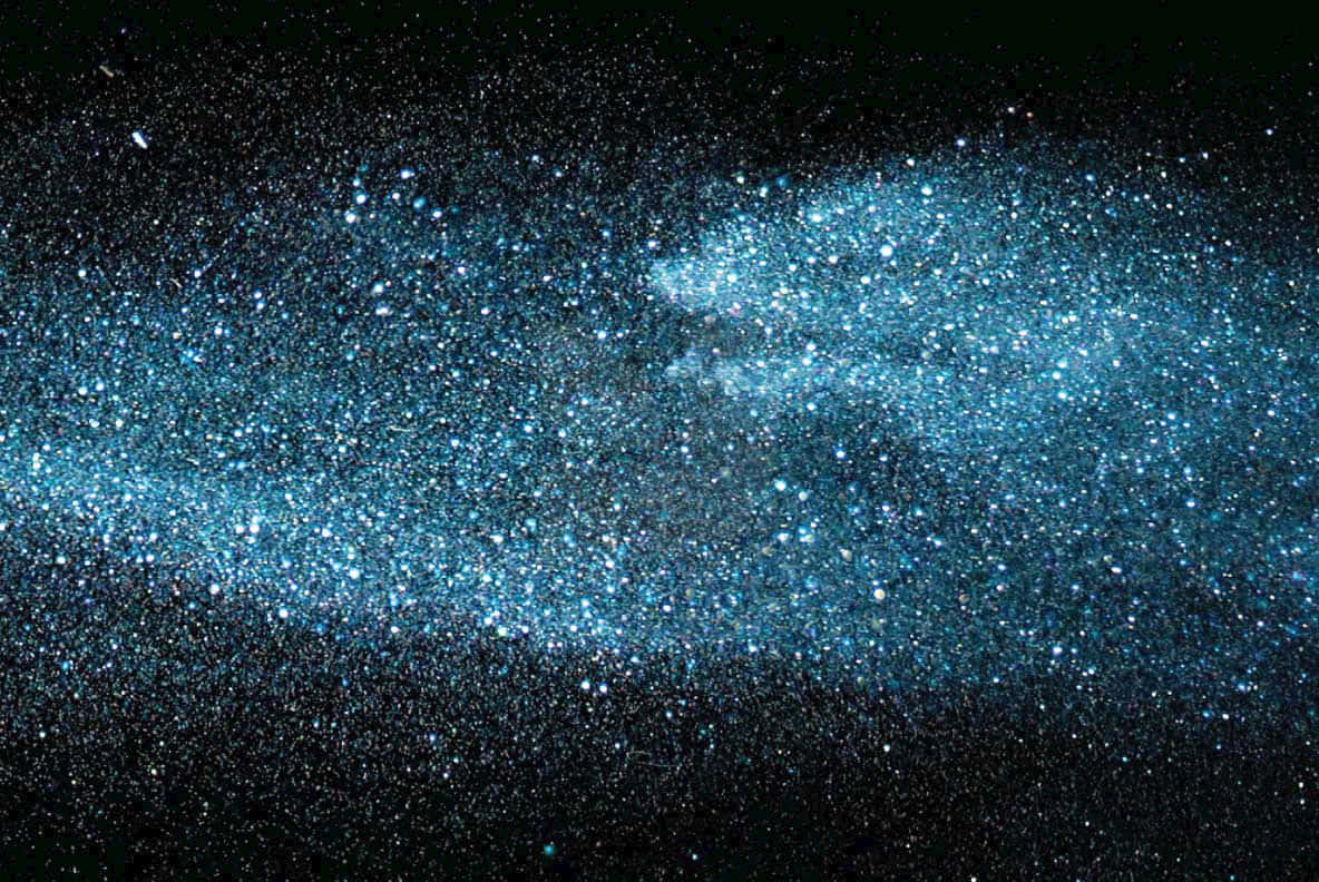 Imagen superpuesta de galaxia con estrellas azules Fondos de pantalla