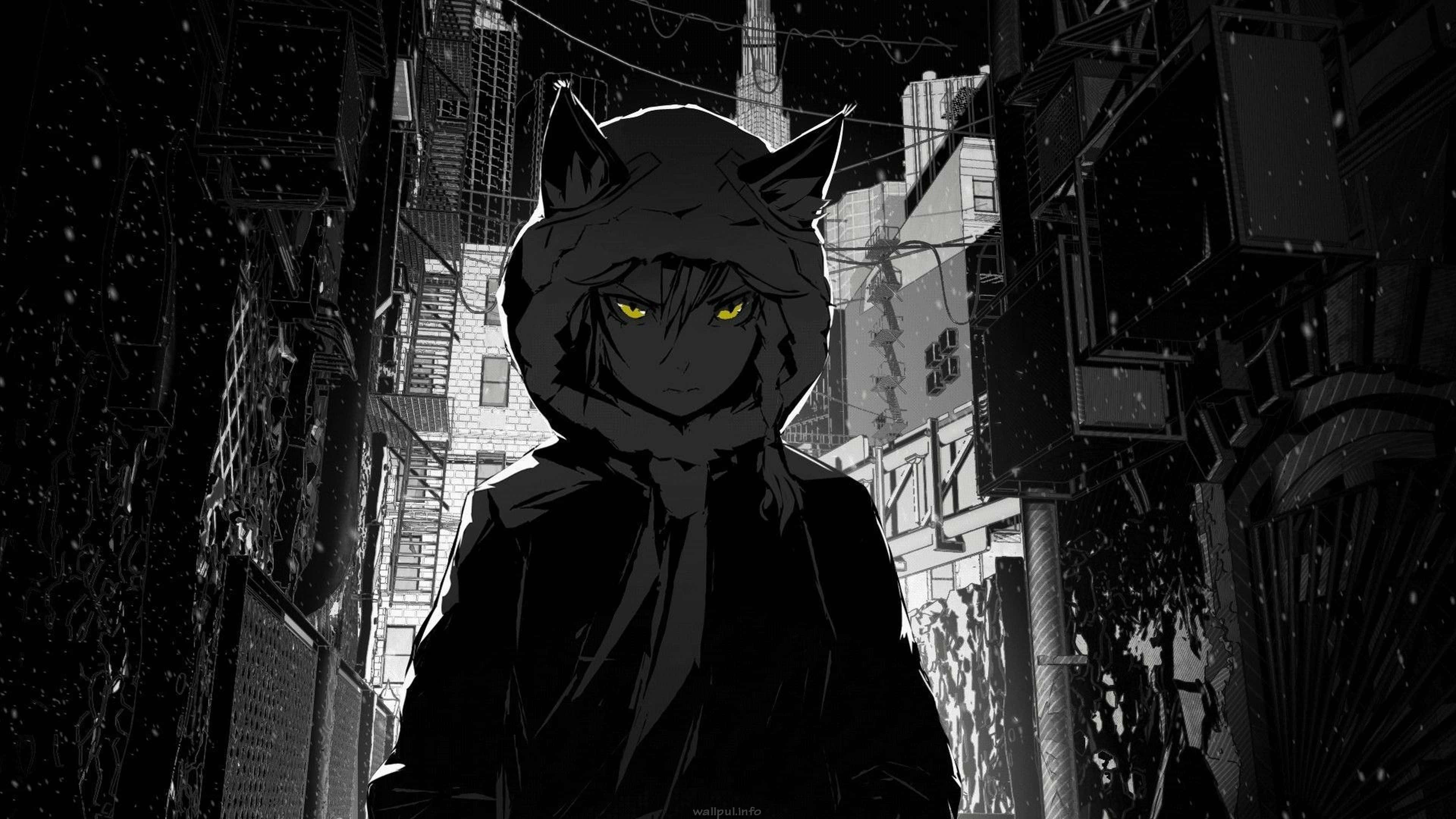 Imagen: Un fondo anime 4K de una niña con círculos concéntricos Fondos de pantalla