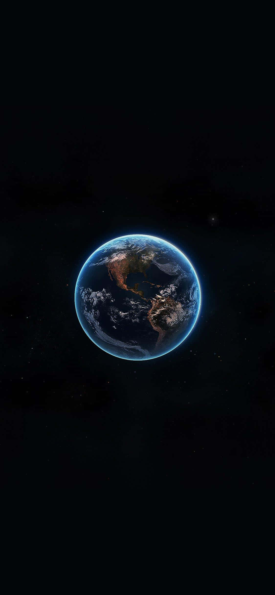 Imagen: Una vista aérea de la Tierra desde el espacio con un iPhone X Fondos de pantalla
