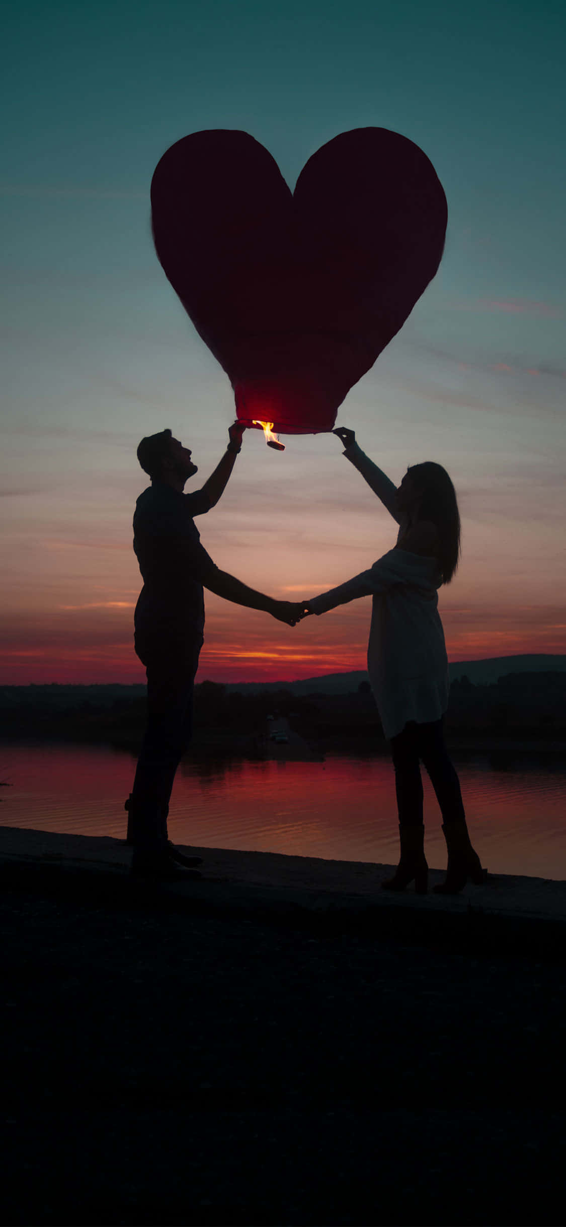 Imágenes de Silueta de Pareja Enamorada Fondos de pantalla