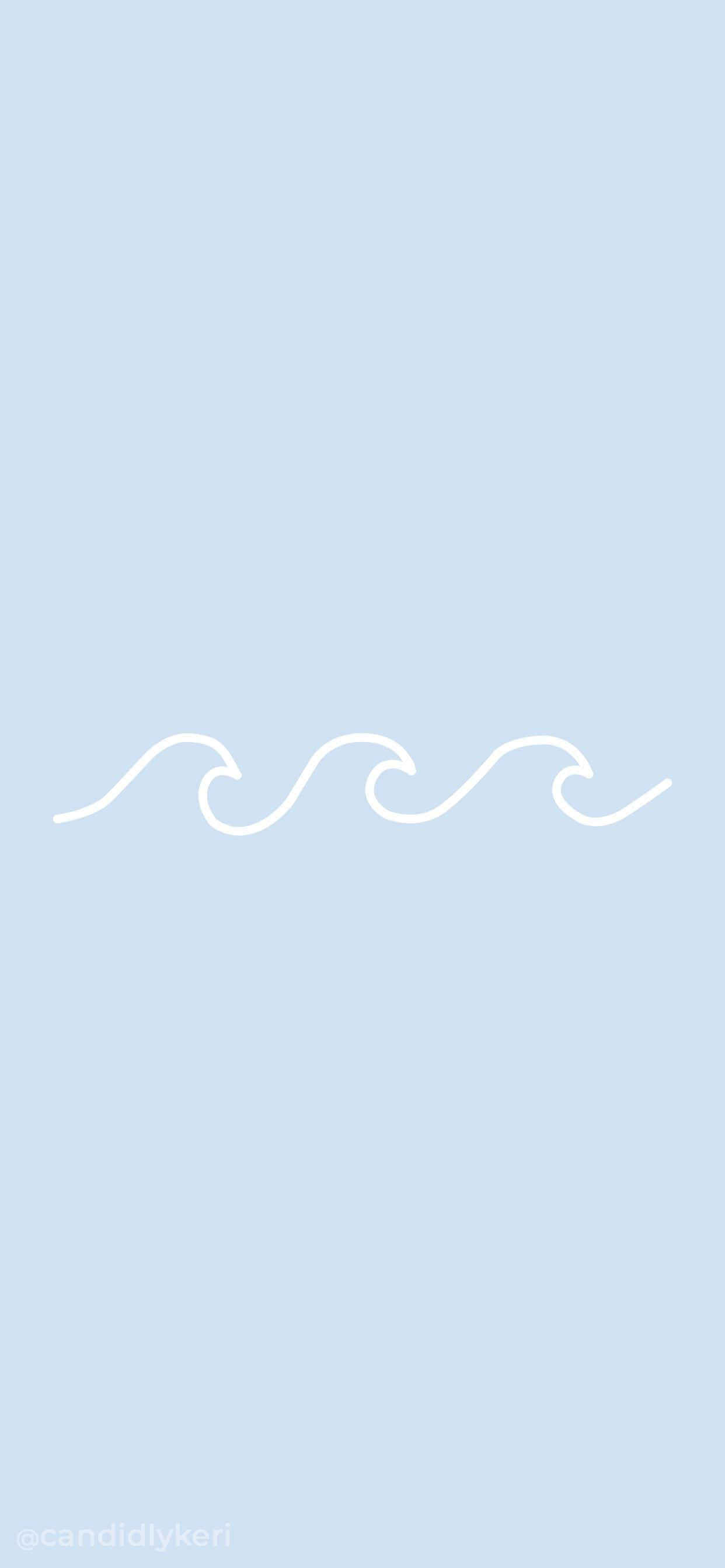 Imágenes Estéticas de Olas con Contorno Azul Fondos de pantalla