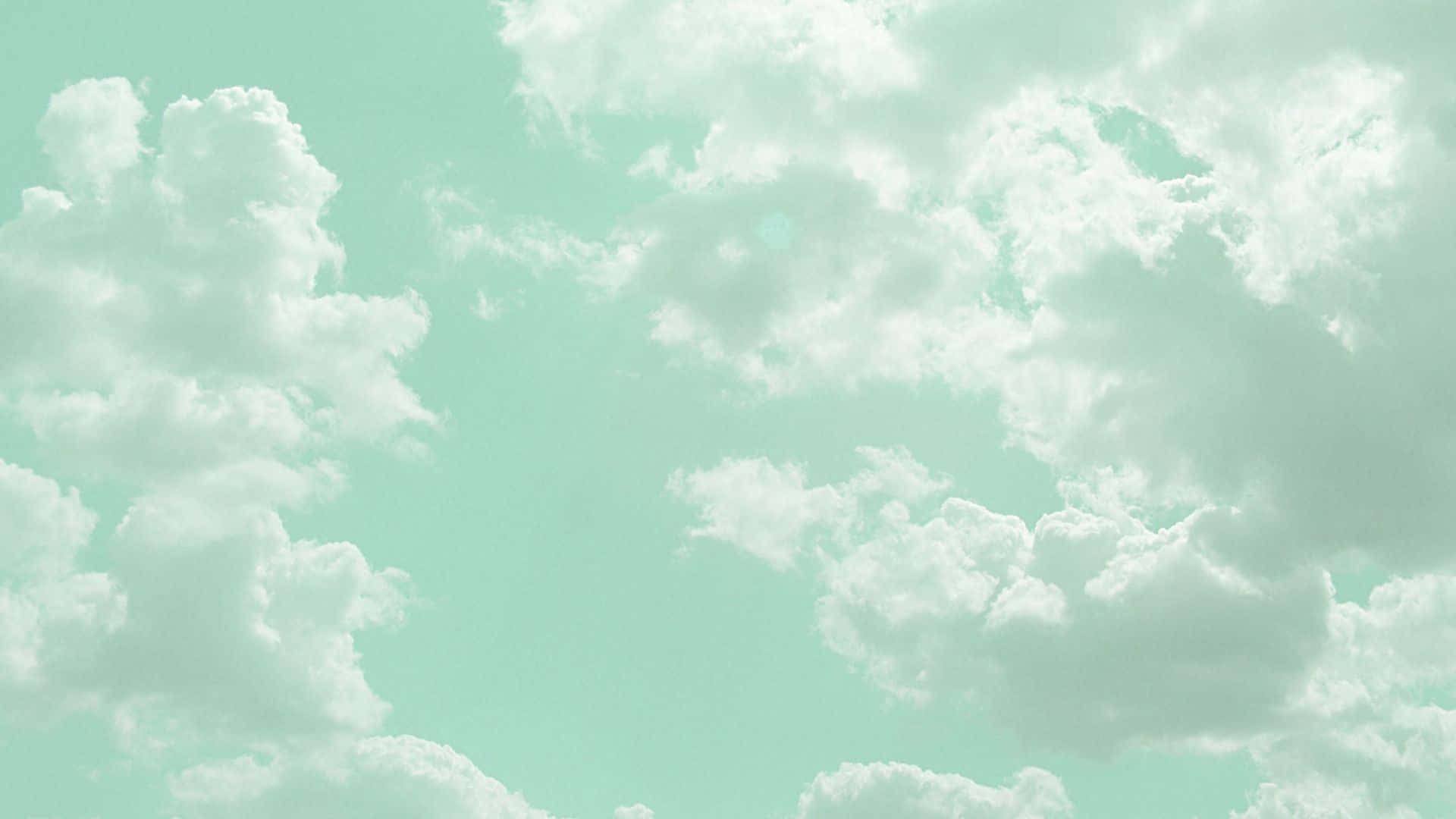 Imágenes estéticas de nubes verdes pastel Fondos de pantalla