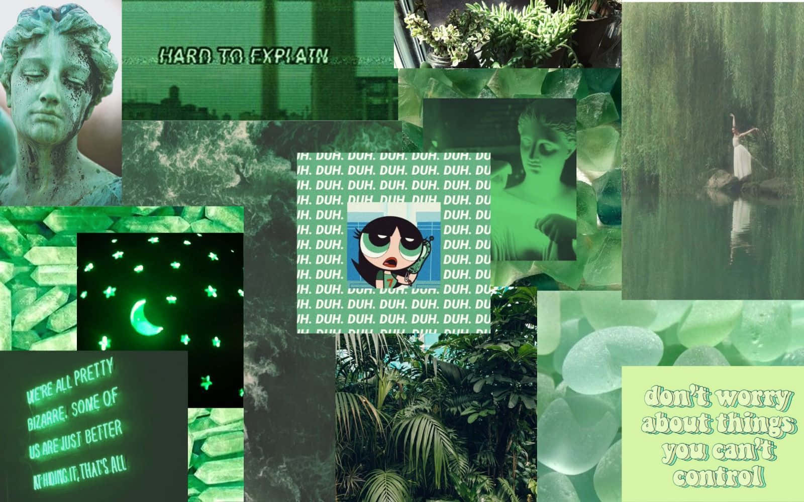 Imágenes estéticas en verde pastel y neón Fondos de pantalla