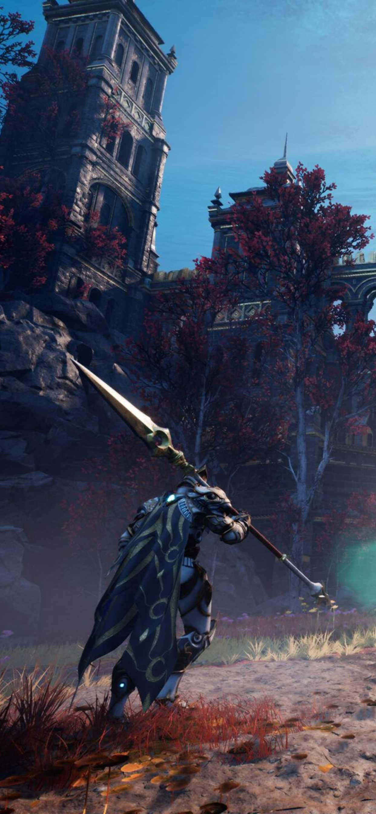 Impactante obra de arte de Godfall en pantalla de iPhone XS Max Fondos de pantalla