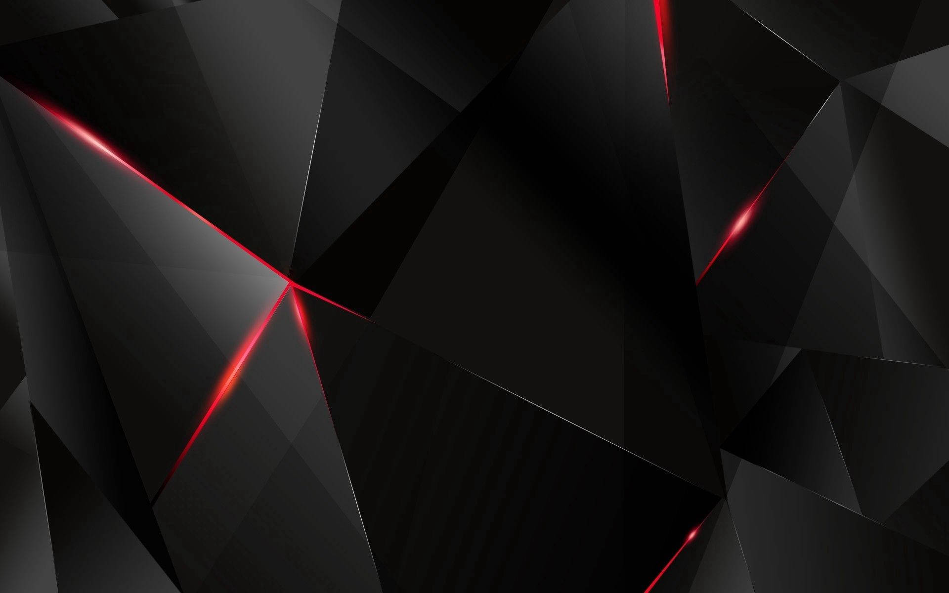 Fondo de pantalla de patrón de polígono 3D rojo y negro