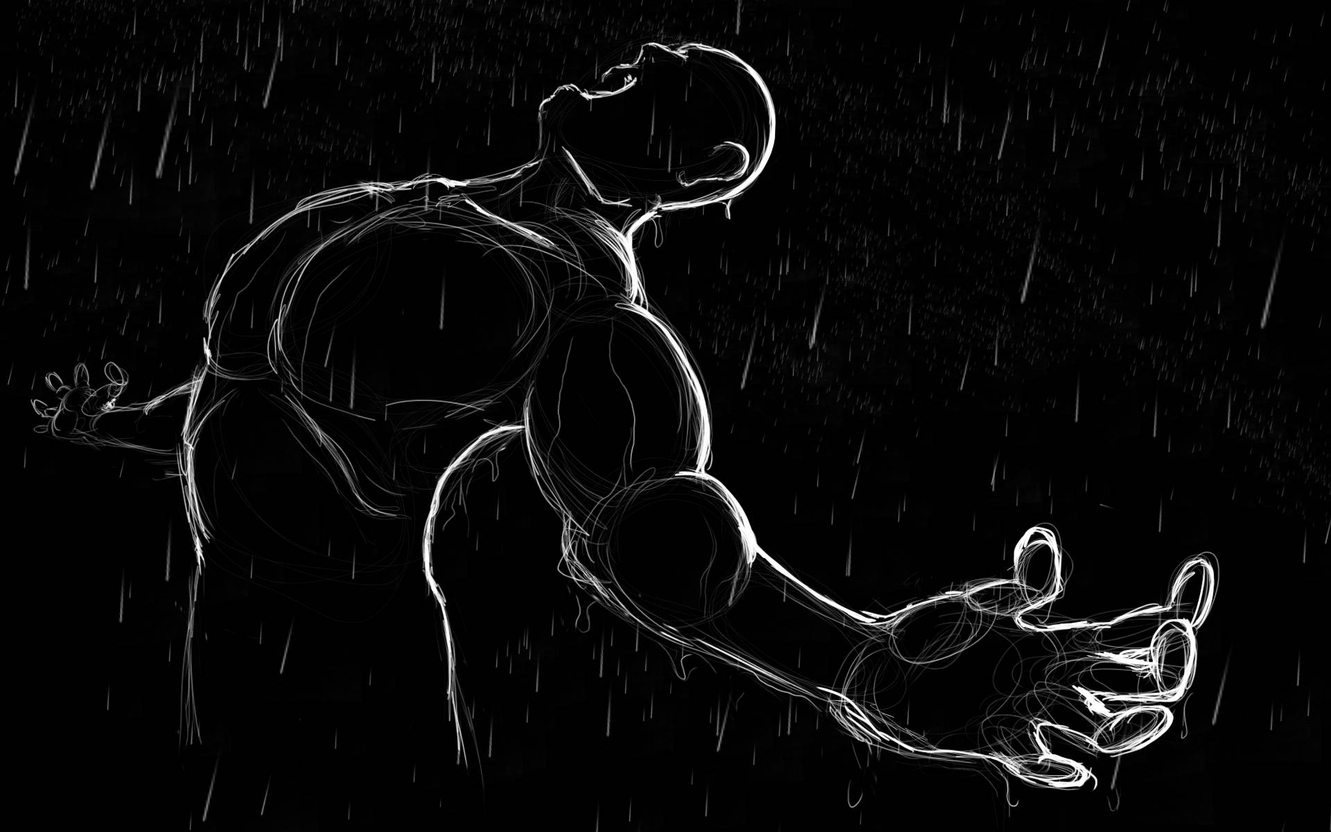Increíble obra de arte invertida en blanco y negro Fondos de pantalla