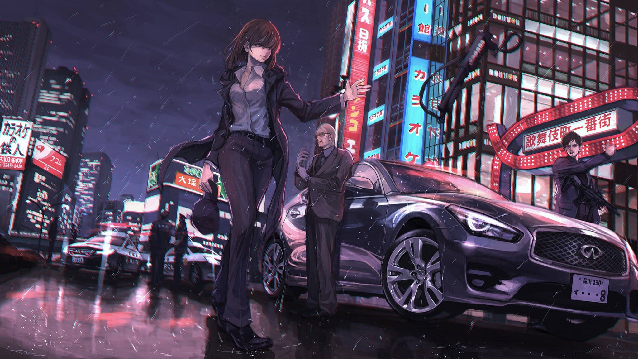 Infiniti Q50 con Arte Anime de Alta Calidad Fondos de pantalla
