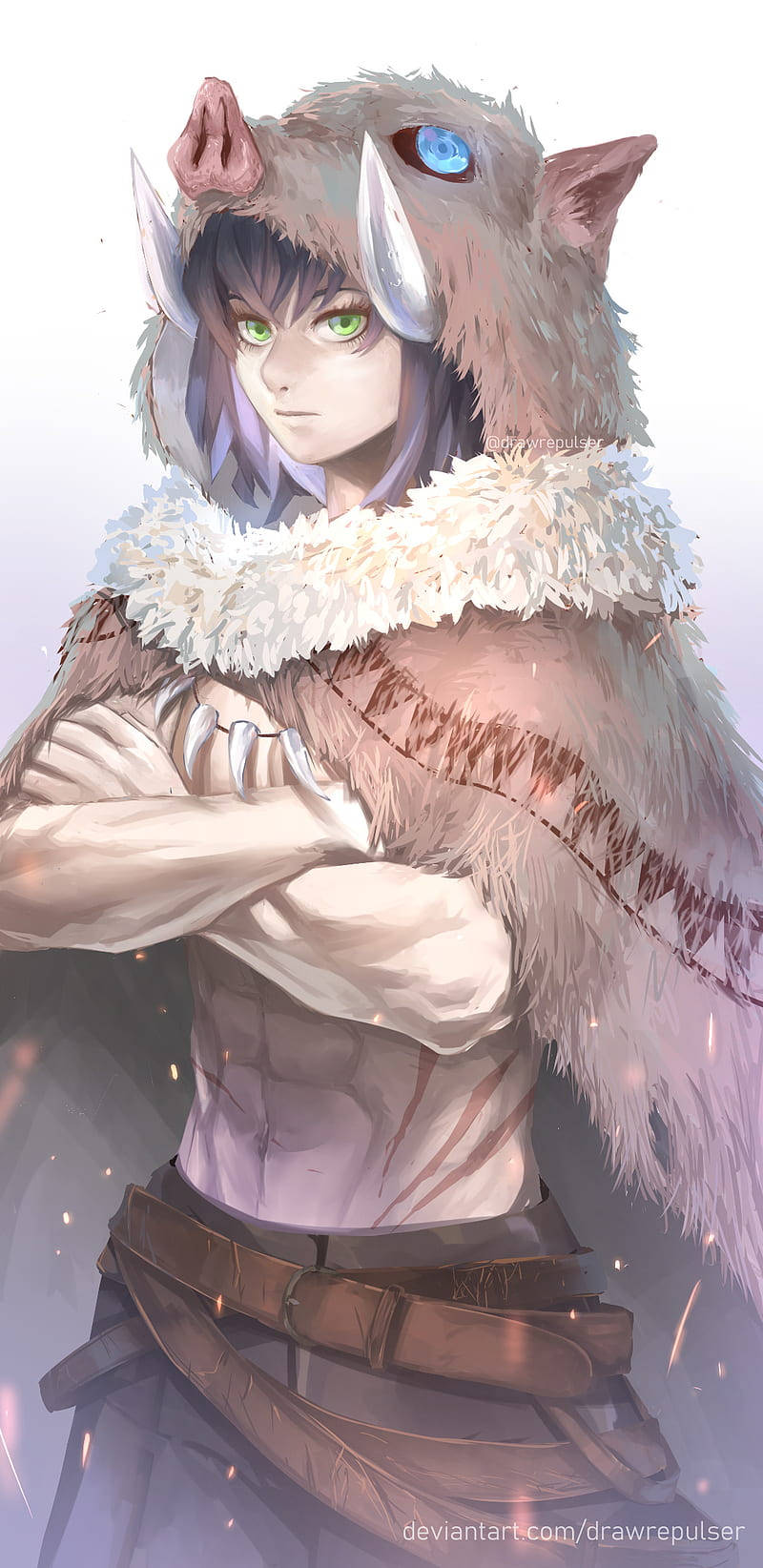 Inosuke Estética Demon Slayer iPhone Fondos de pantalla