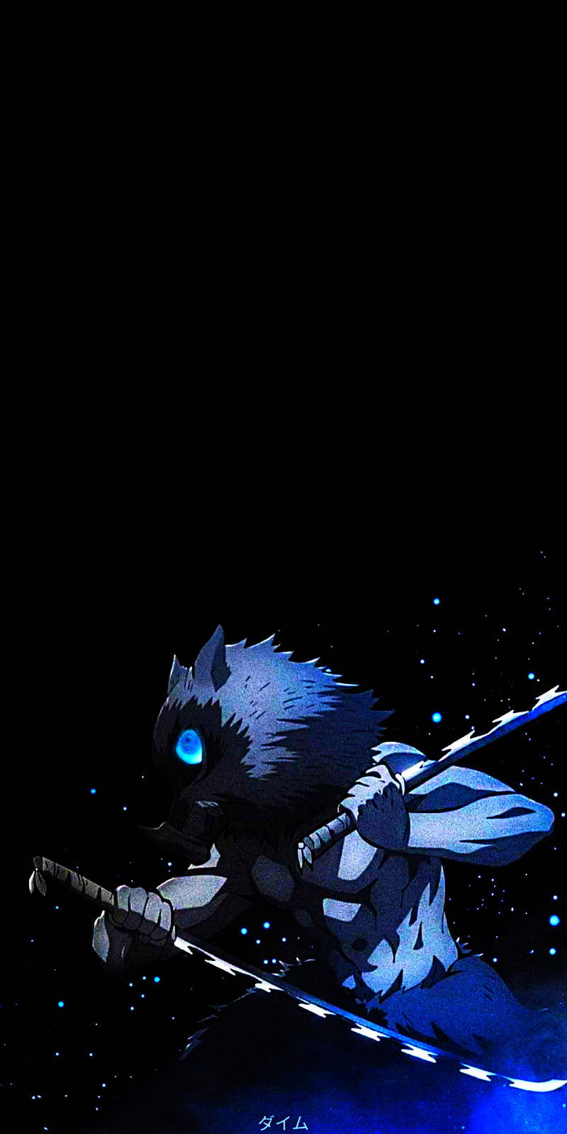 Inosuke Ojos Azules Demon Slayer iPhone Fondos de pantalla