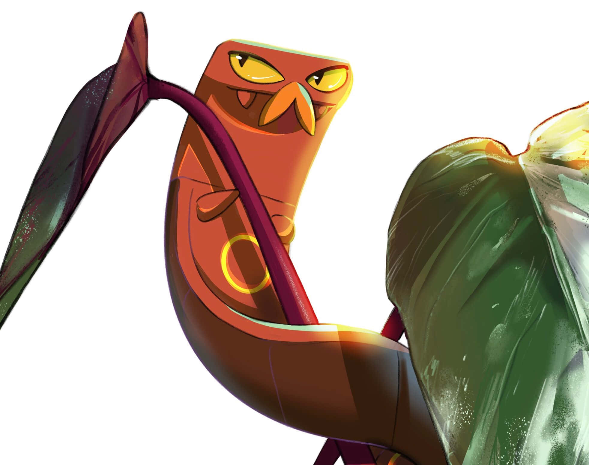 Insecto sizzlipede posado sobre una hoja vibrante Fondos de pantalla