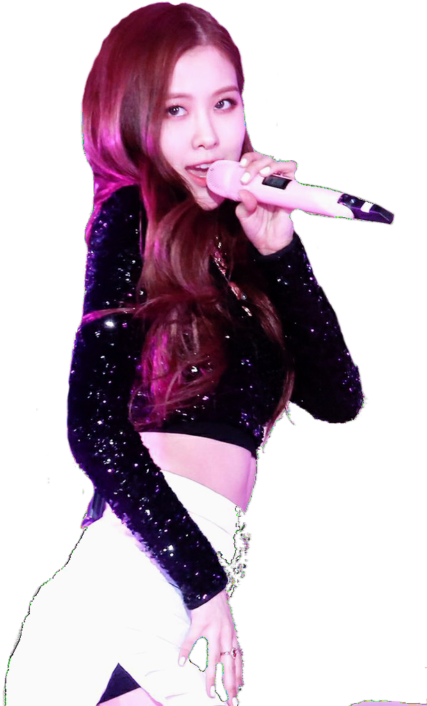 Integrante de Blackpink cantando en el escenario.PNG Fondos de pantalla