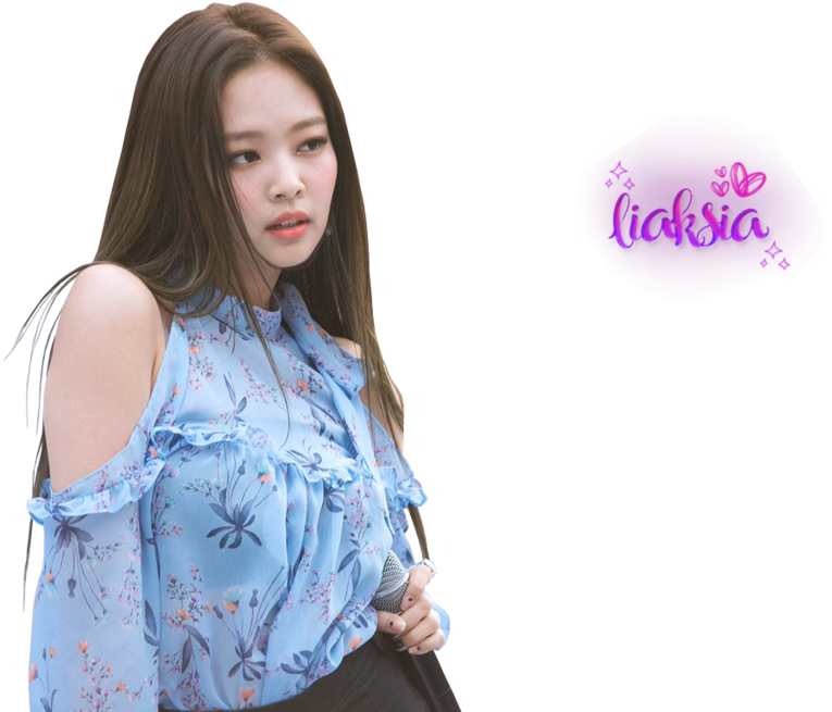Integrante de Blackpink con top floral azul Fondos de pantalla