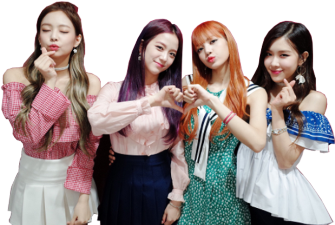 Integrantes de Blackpink posan con gestos lindos Fondos de pantalla