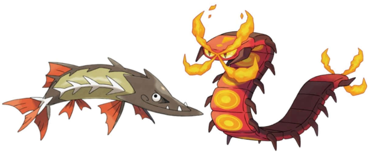 Intensa Batalla Pokémon: Barraskewda contra Centiskorch Fondos de pantalla