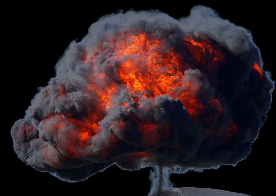 Intensa columna de fuego y humo contra fondo oscuro Fondos de pantalla